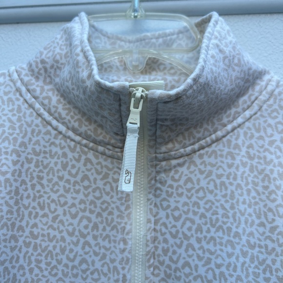 Vineyard vines leopard printed pullover half zip sweatshirt WOMENS XL dreamcloth - Picture 4 of 13